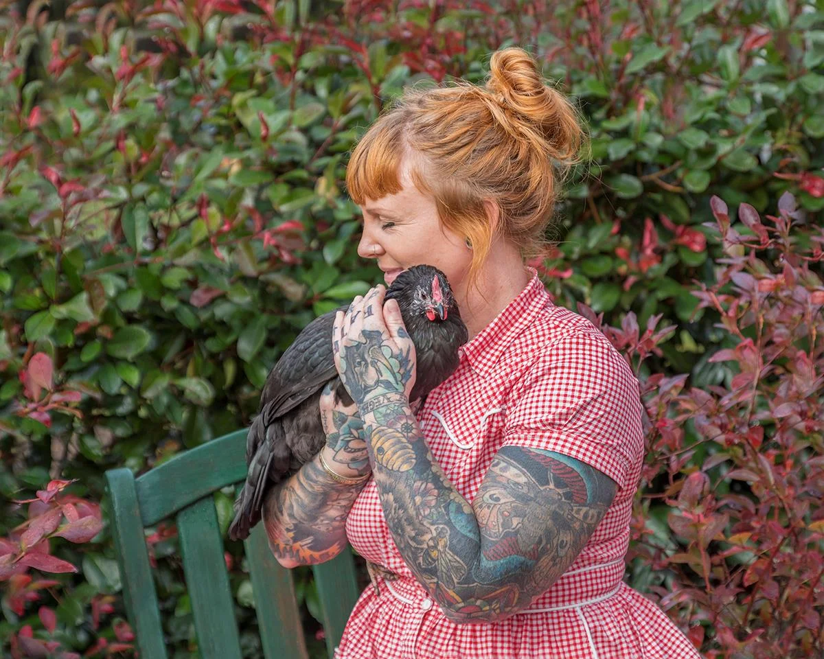Emily and Jenny (Rooster Haus Sanctuary) Janet Holmes