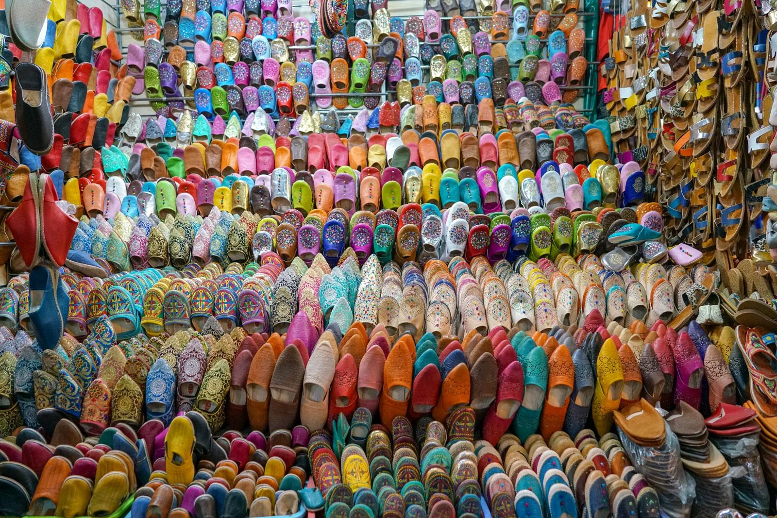 Slipper stall, Marrakesh Morocco Tom Schifanella http://www.tomschifanella.com