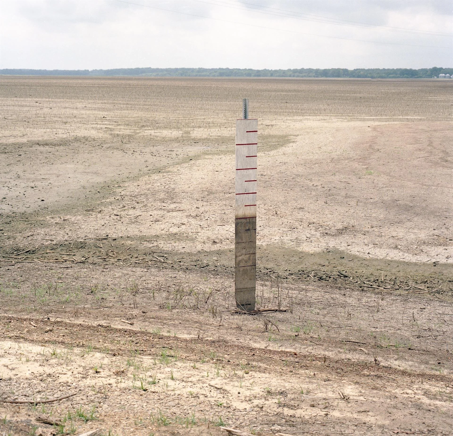 Flood Meter and Vacant Farmland. Onward, MS. Cate Sampson www.catiecolvinsampson.com