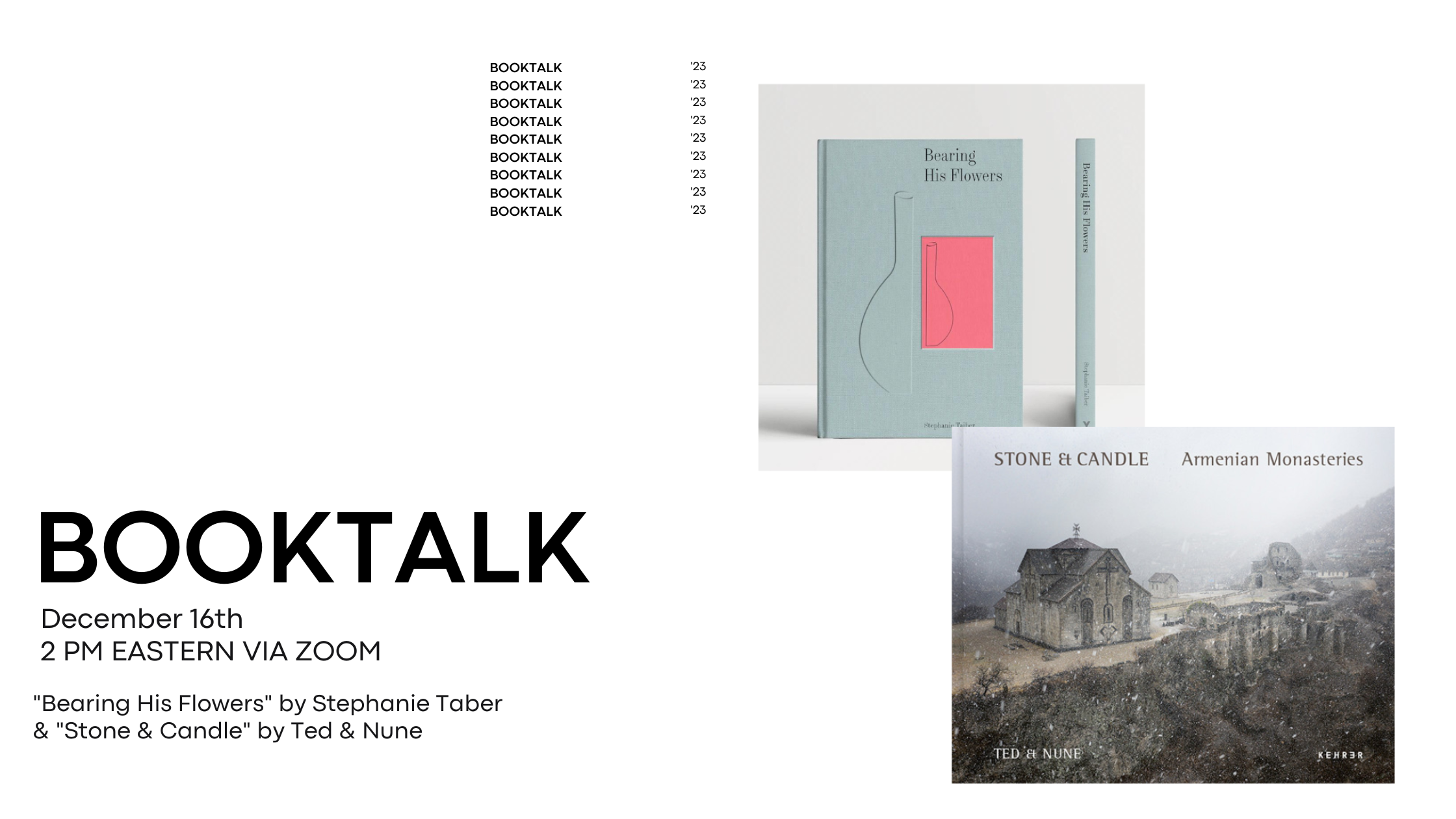 BookTalk with Stephanie Taiber & Ted & Nune, via Zoom