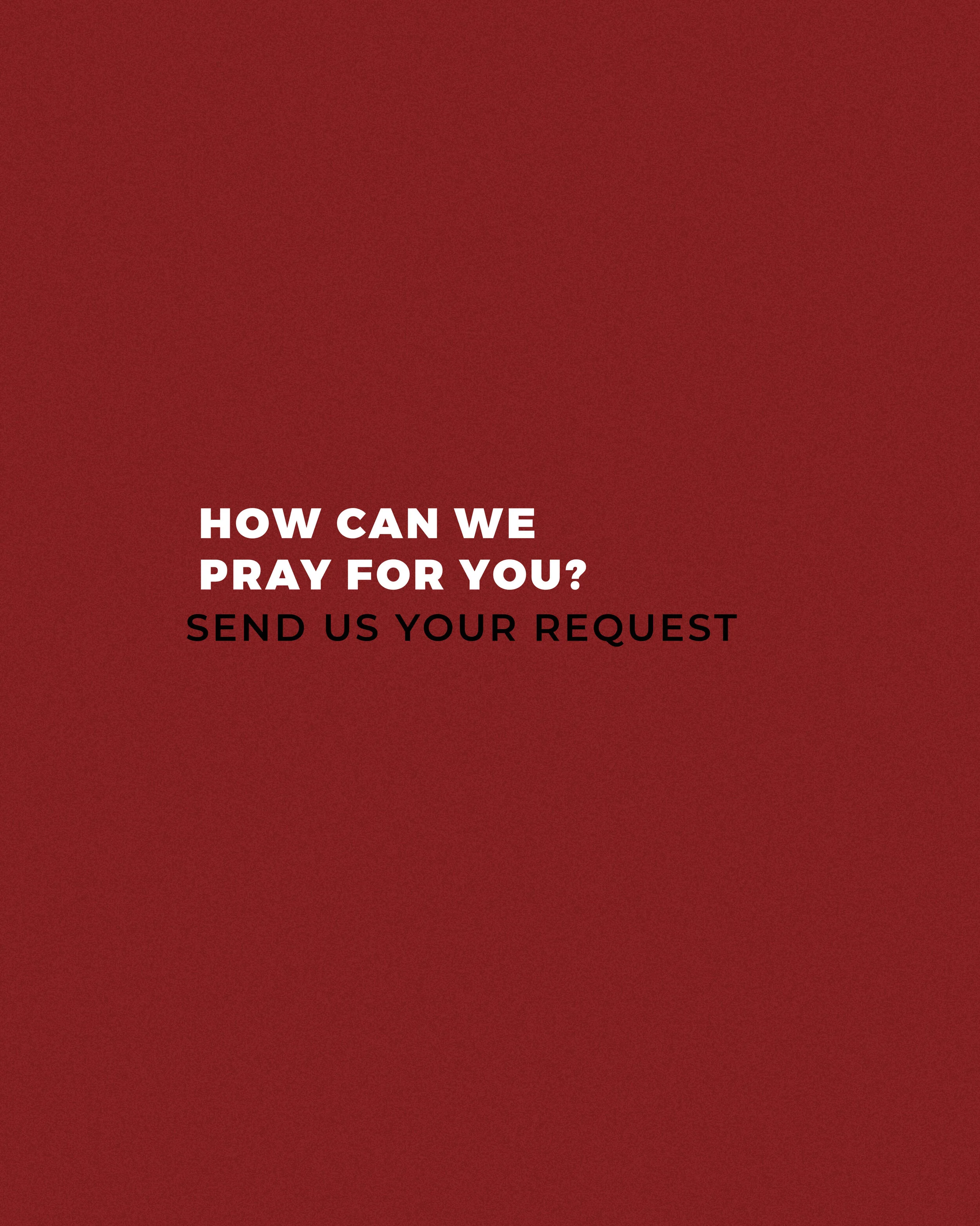 PRAYER REQUEST