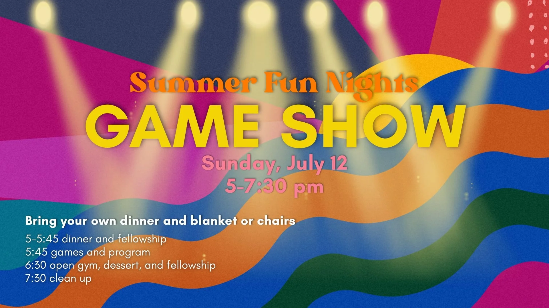 Our next Summer Fun Night theme is Game Shows.