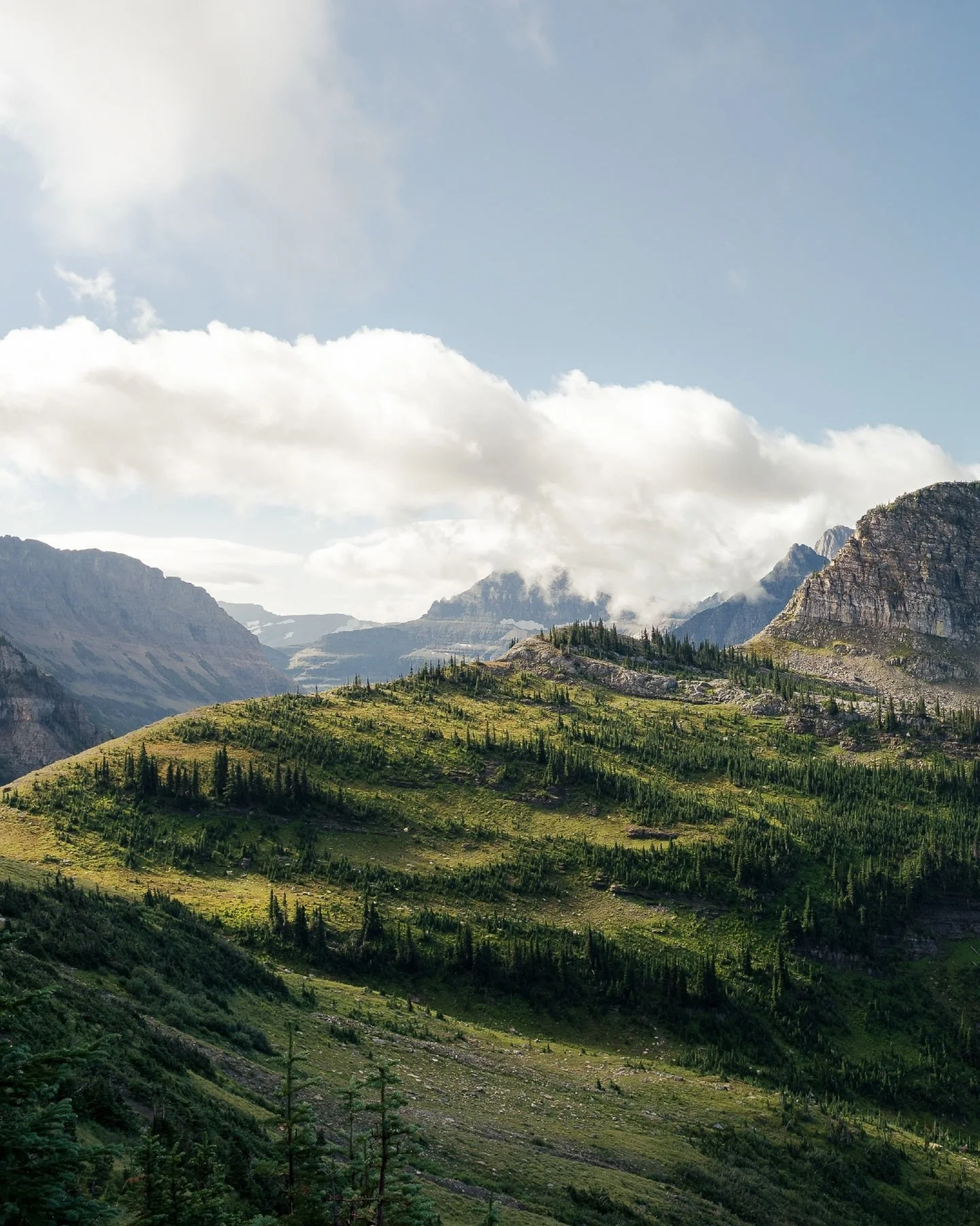 Peaks. 

Glacier National Park had one of single most beautiful hikes of my life along the Highline Trail. It was unreal to see the path that the glacier carved out and the mountains that were left. Banff (and the Icefield Parkway) on the other hand,
