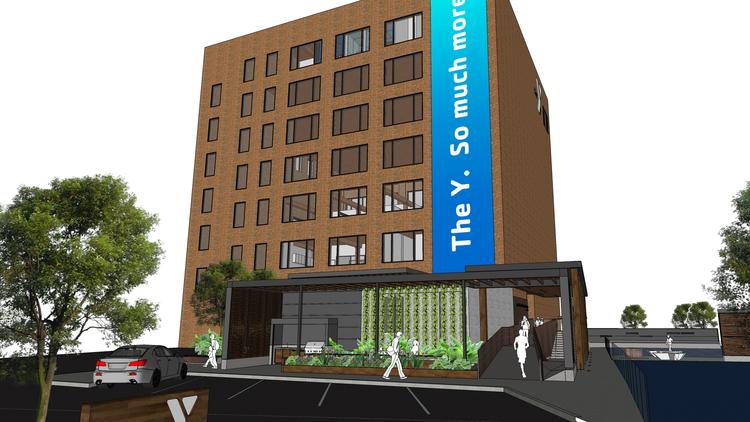 Rendering of the new YMCA of Metropolitan Chicago located in the West Loop