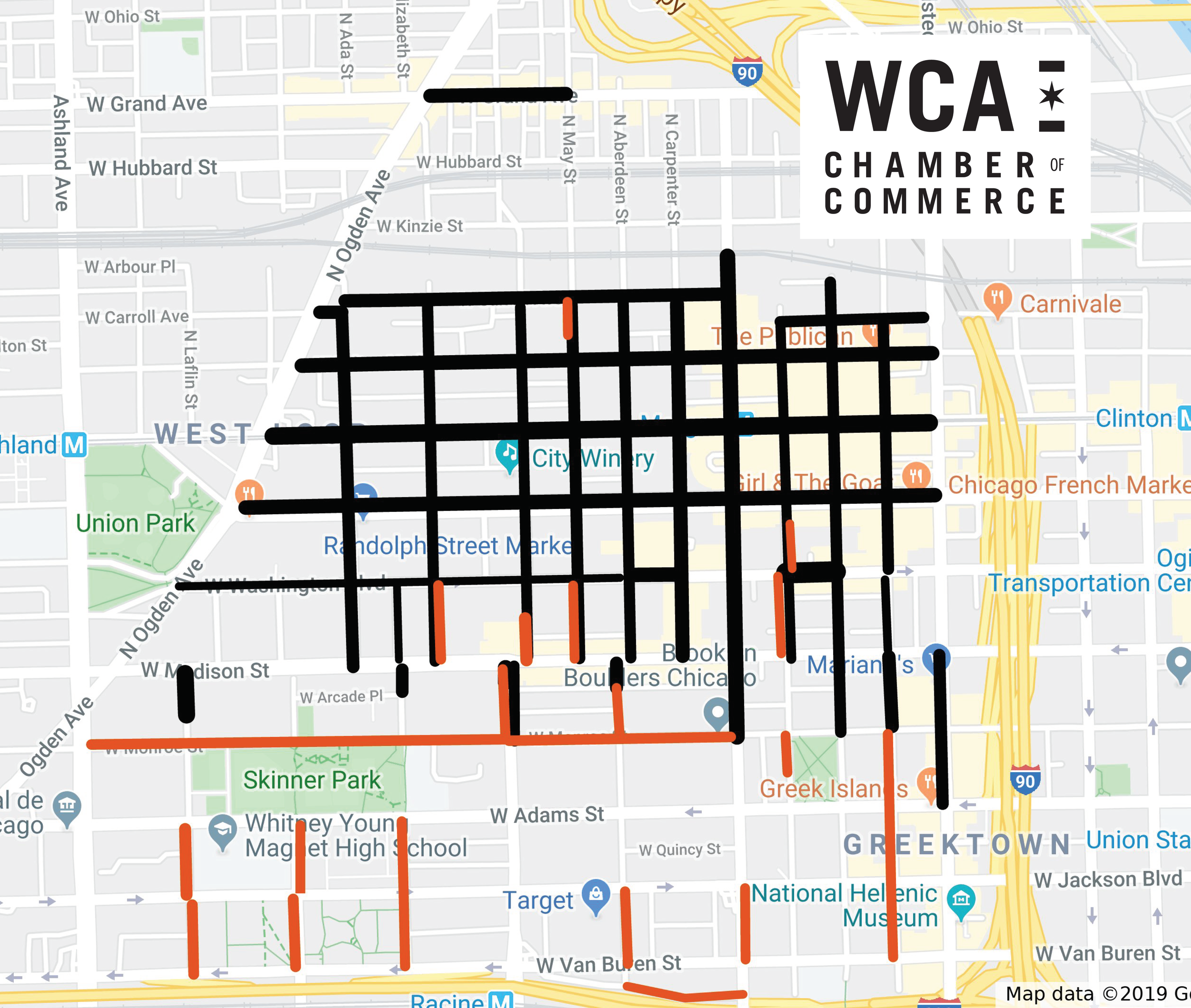 Chicago residential parking zones map