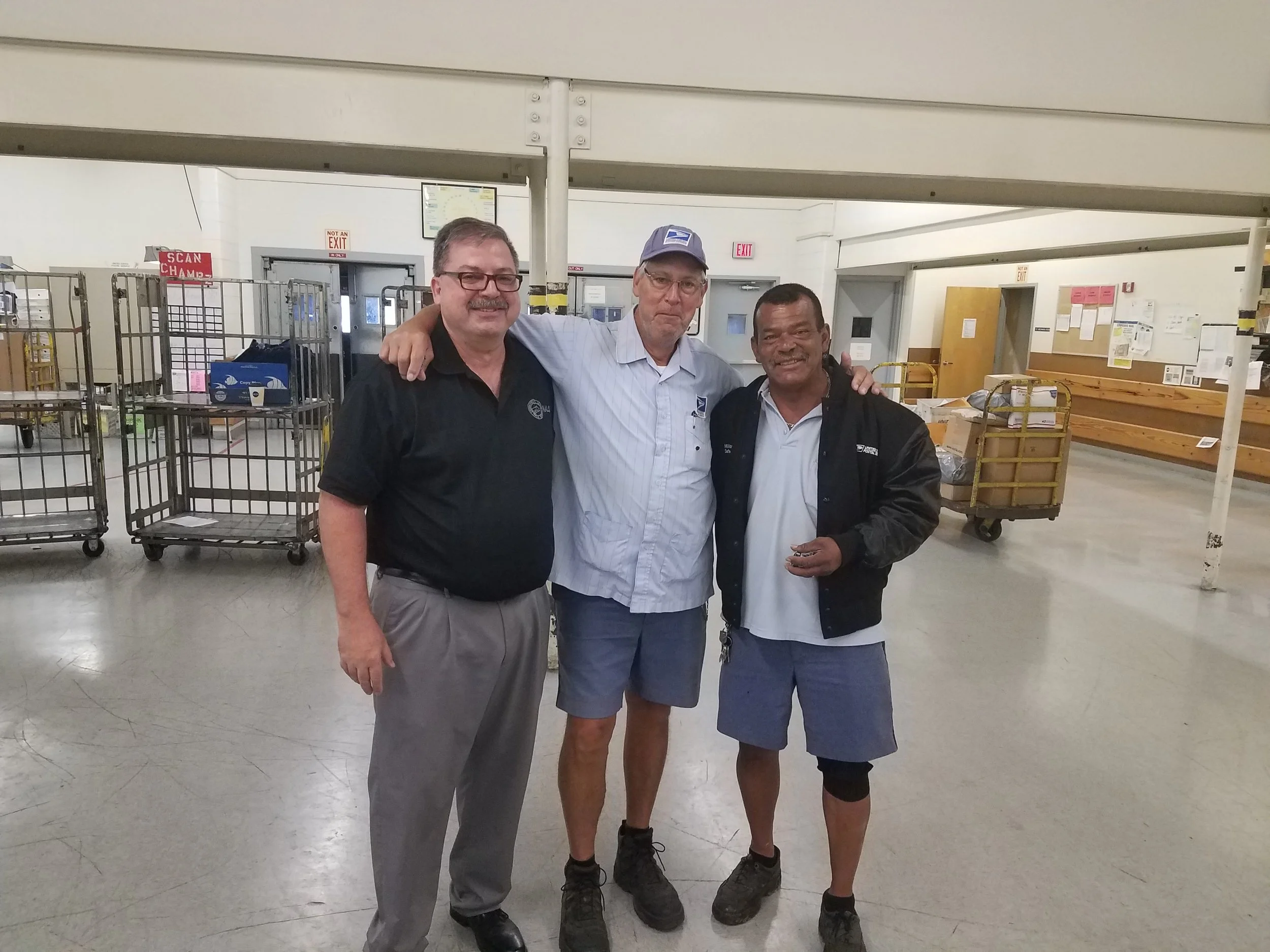 Westland Station Million mile awards Matthew Mack 30 year pin, Gerald Hoosier 40 year pin