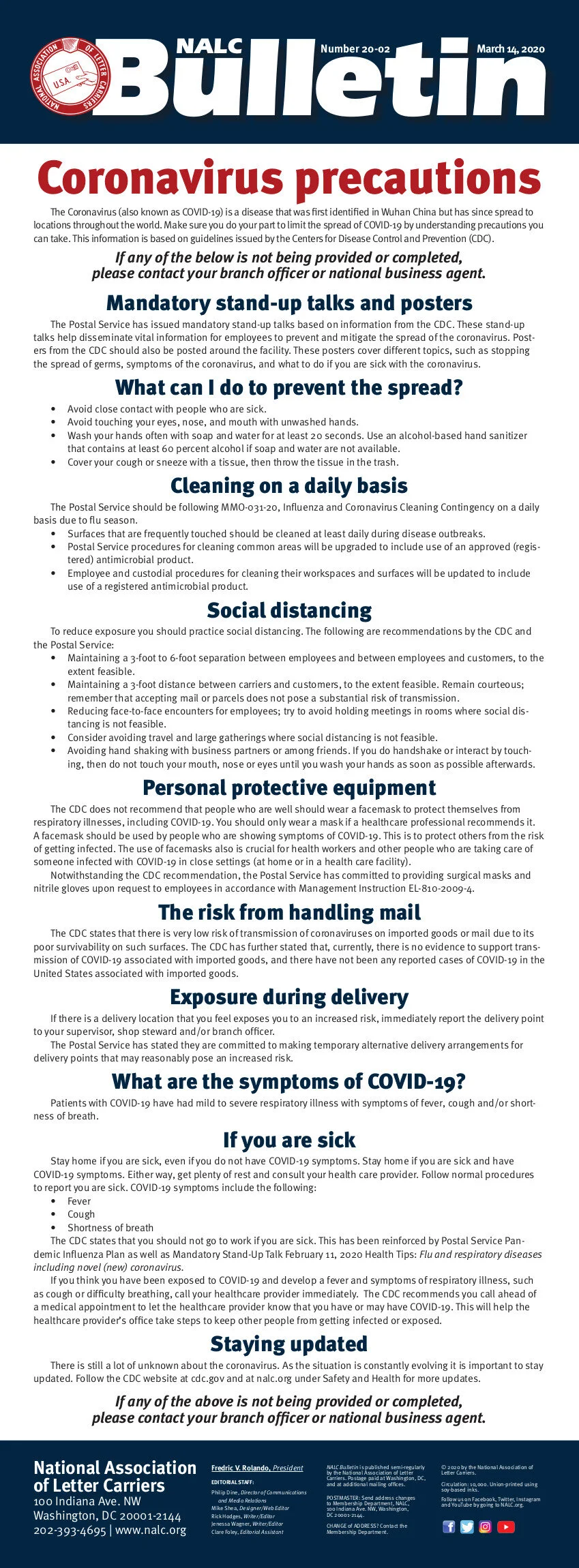Coronavirus Precautions