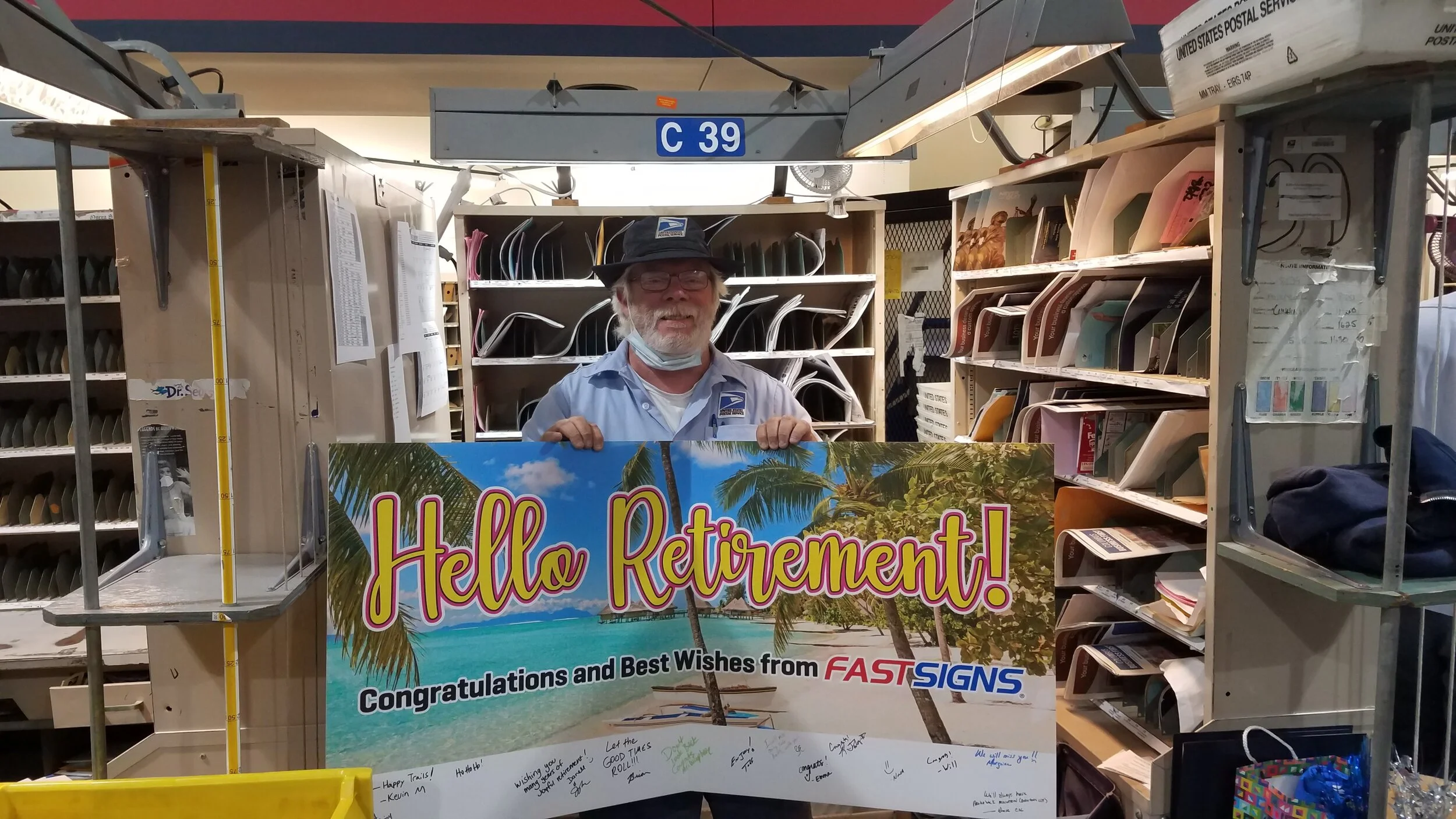 Richard Kidwell shows off his retirement plans