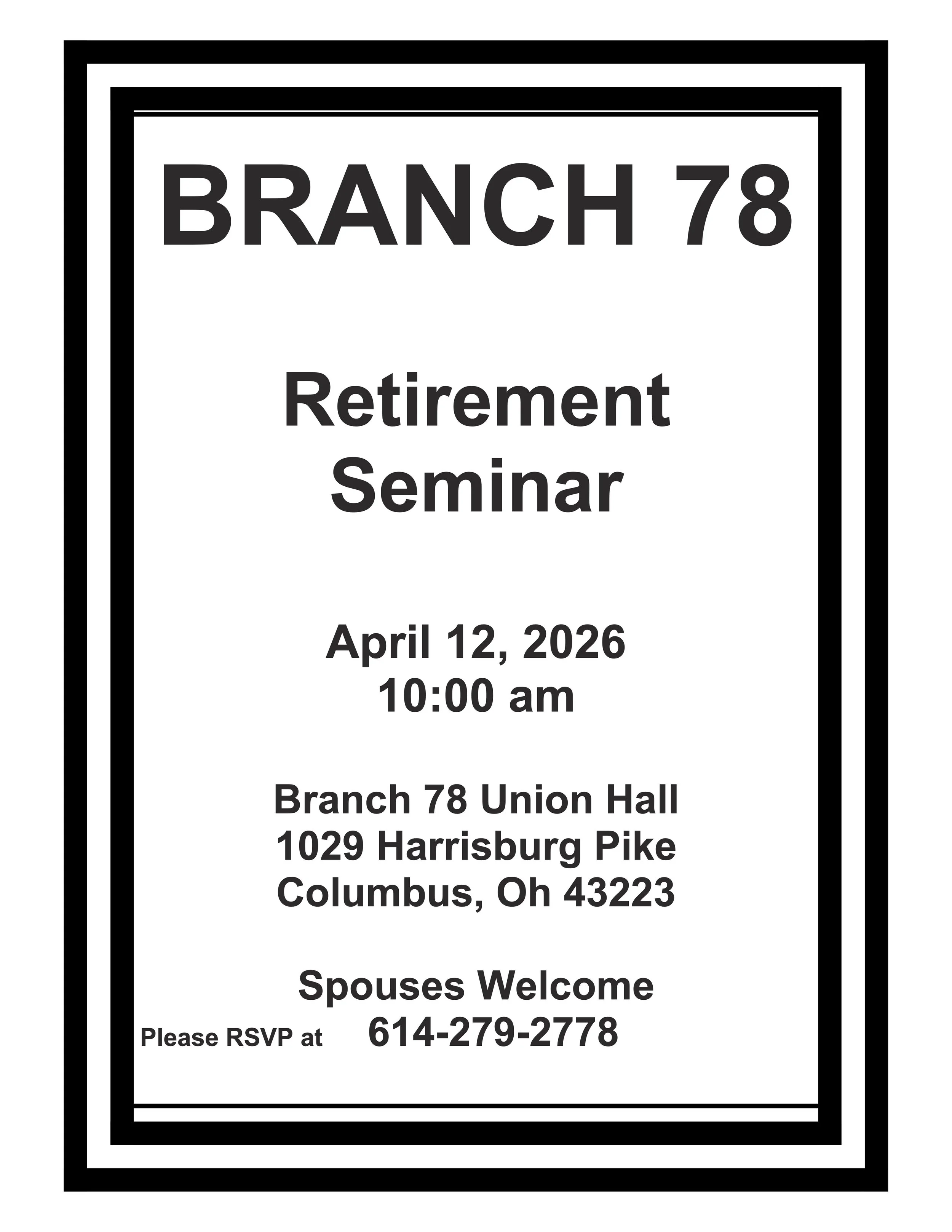 Retirement Seminar