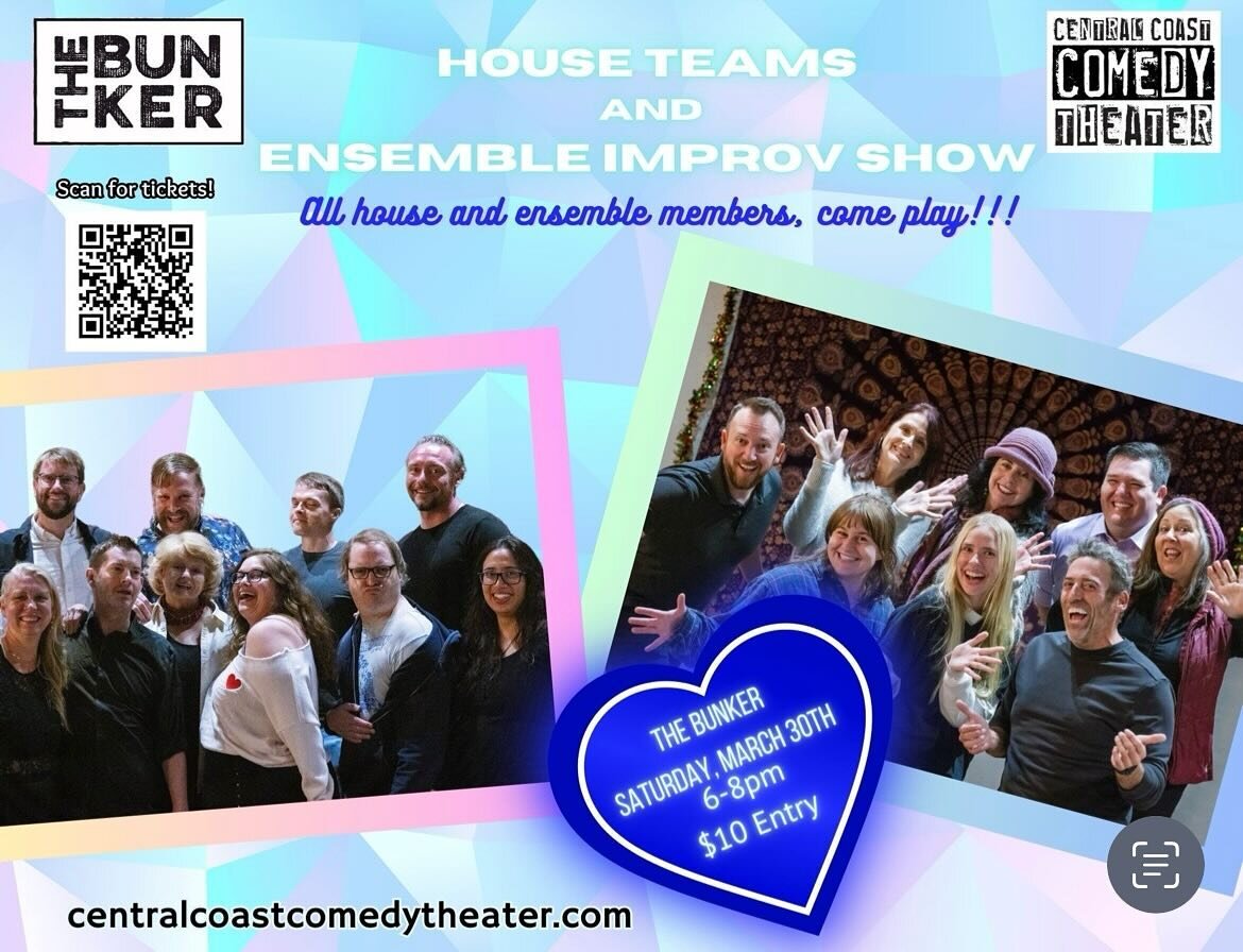 Central Coast Comedy Theater is coming to the Bunker! Prepare yourself for some belly full laughter with this fun filled cast! ✨LINK IN BIO for tickets✨ #supportlocal #805happenings #SLOBRO #lobroneighborhood #lobro #805foodtrucks #Evenings-out  #the