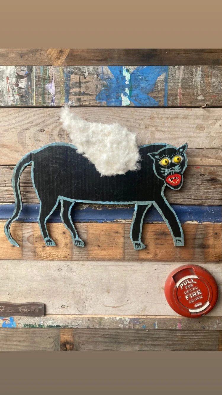 Flying Pums Mixed Media Down Feathers .JPG