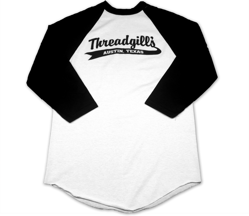 Black 3/4 sleeve Baseball Tee — Threadgill's