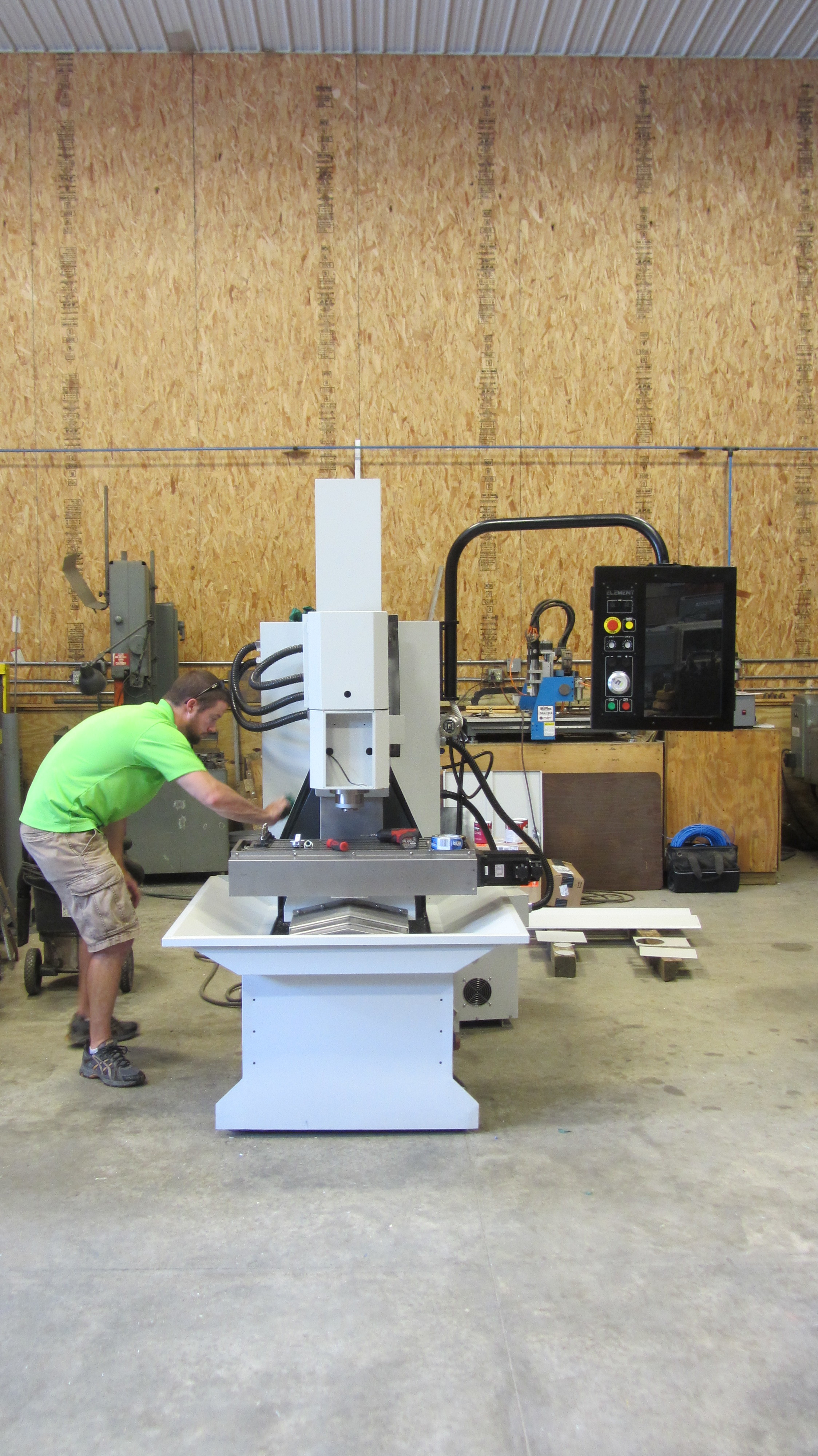 Frank with it's first control panel and getting ready for paint.