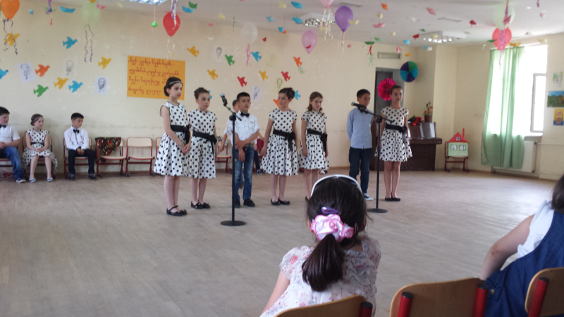 Poetry reading during the concert.
