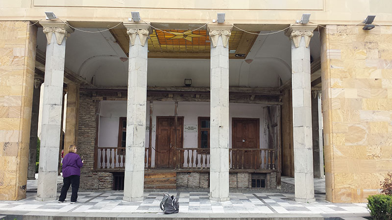 P.K. (IOD PCV) in front of Stalin's house.