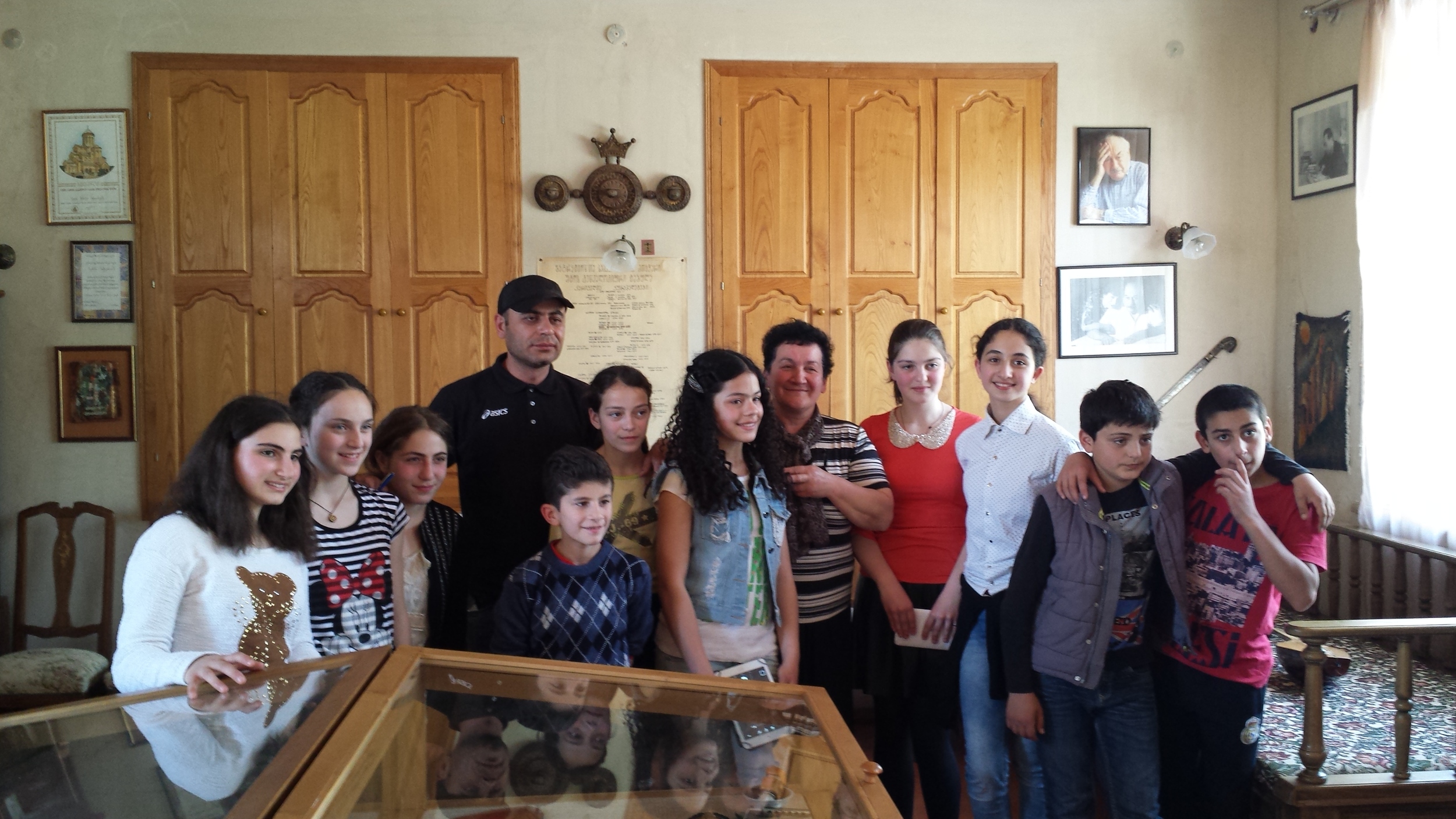 Our 7th graders, Zina (trip organizer), and Giorgi (tour guide and host).