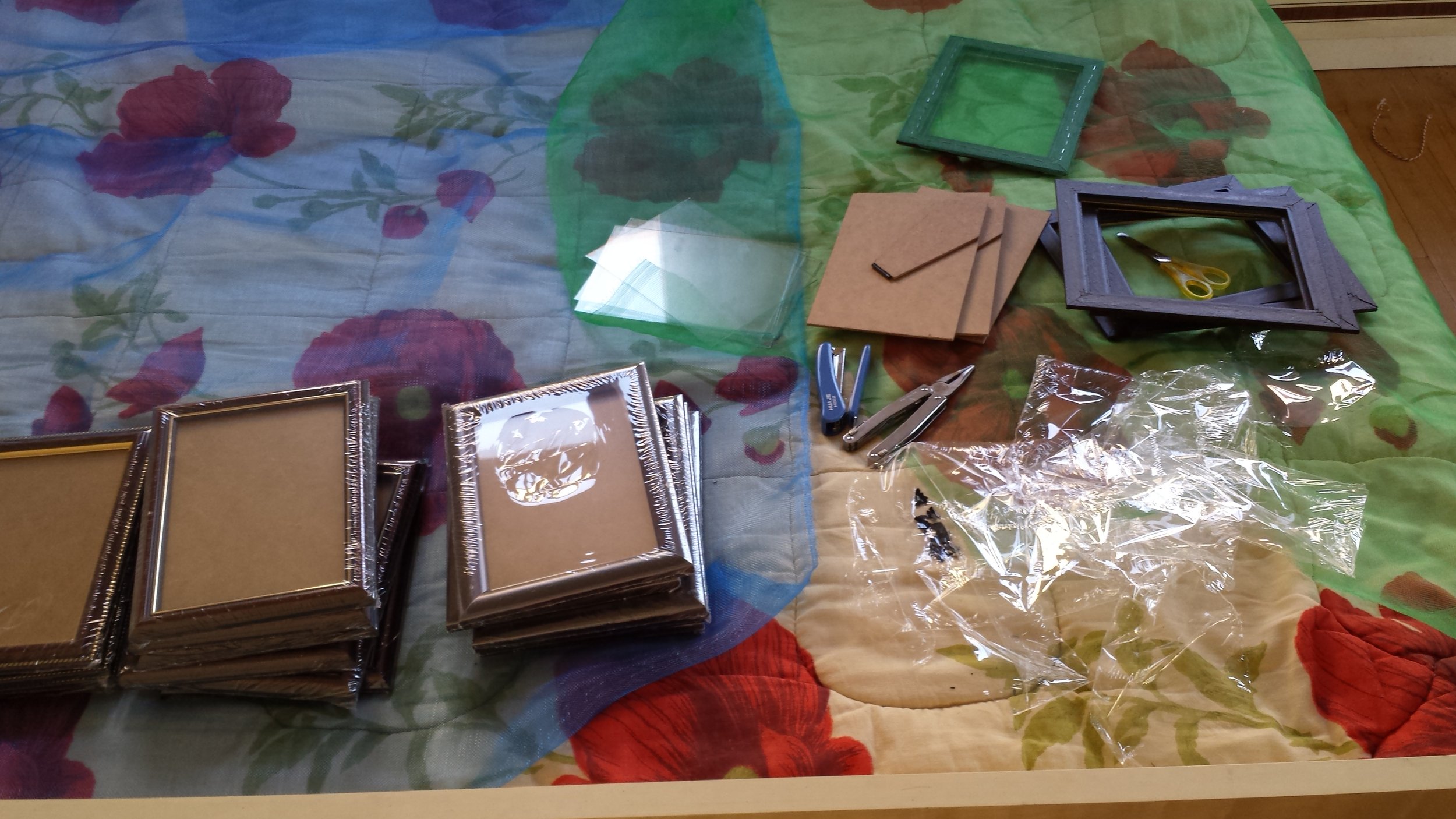 Processing picture frames for parts.