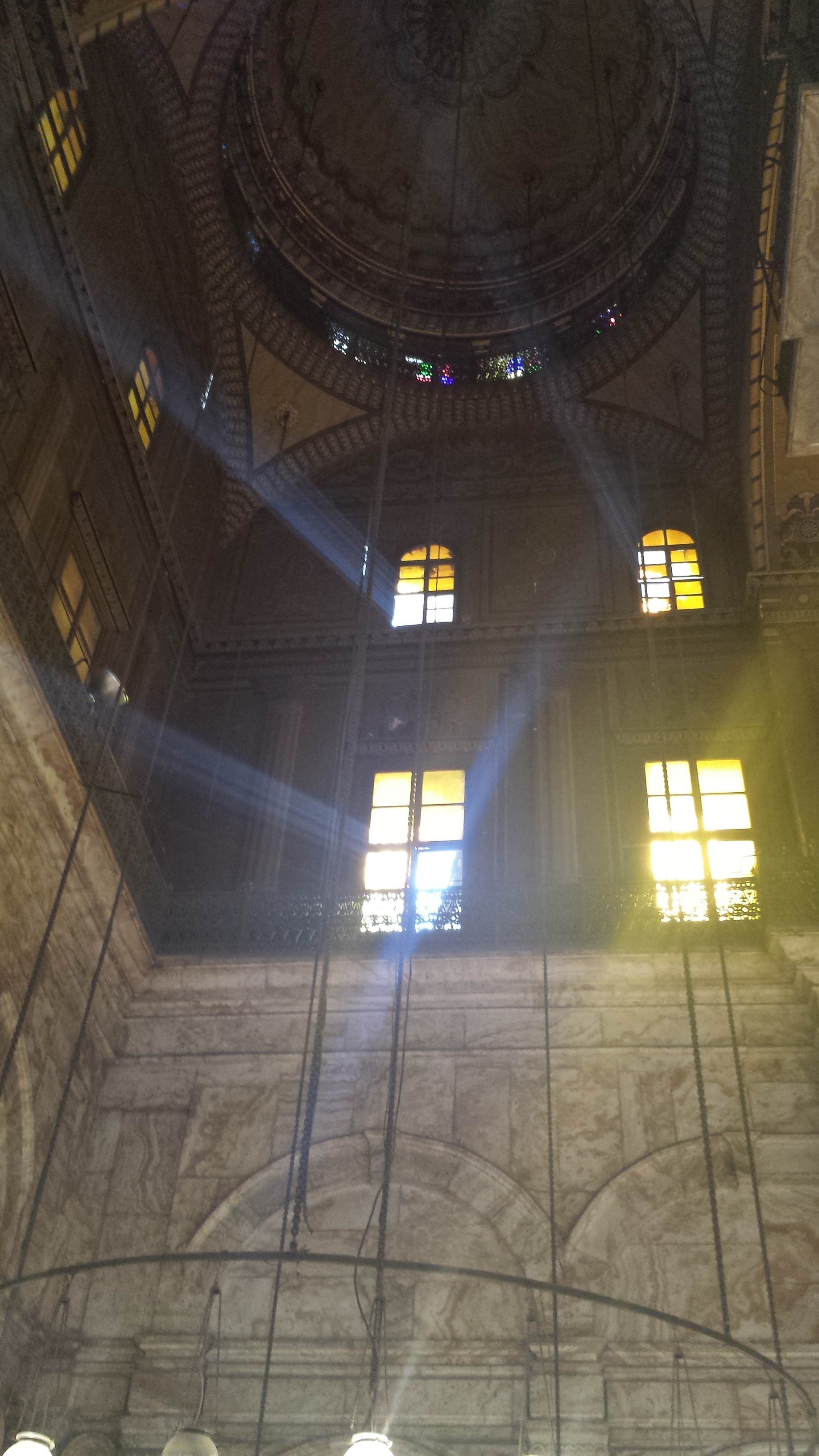 Inside t he Mosque of Muhammad Ali.