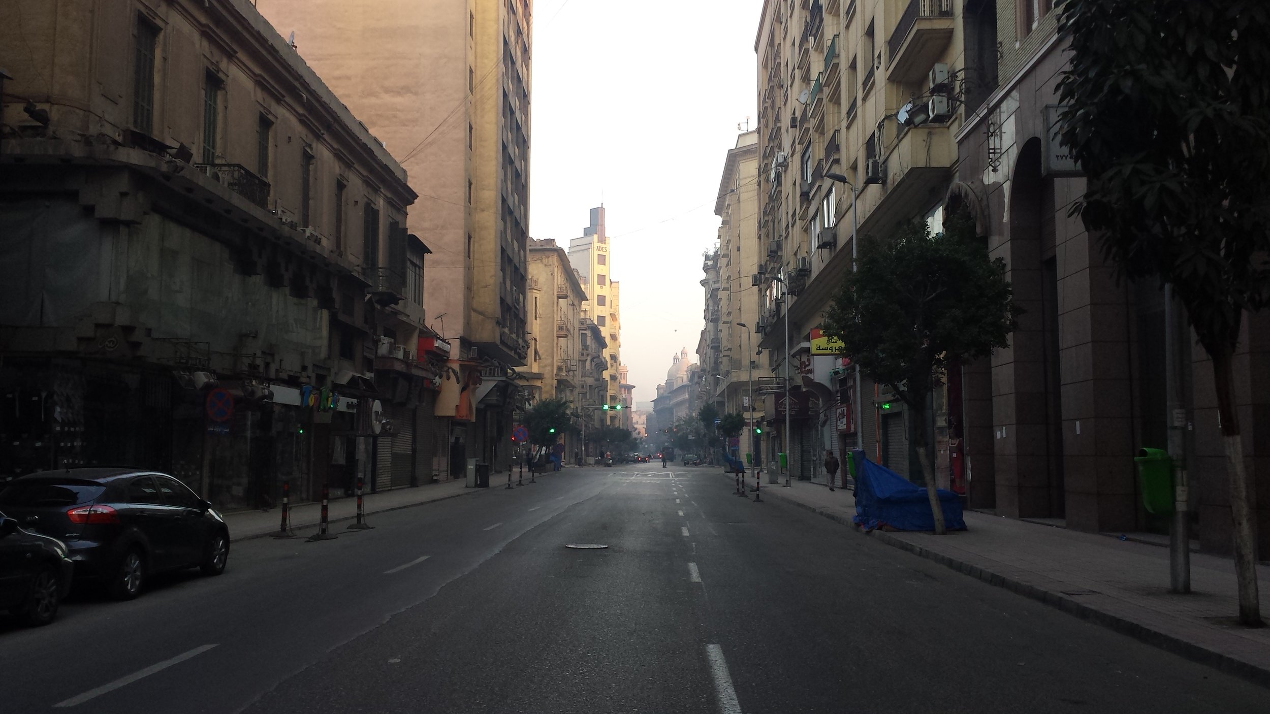 Morning in Cairo, and all the lights are green.