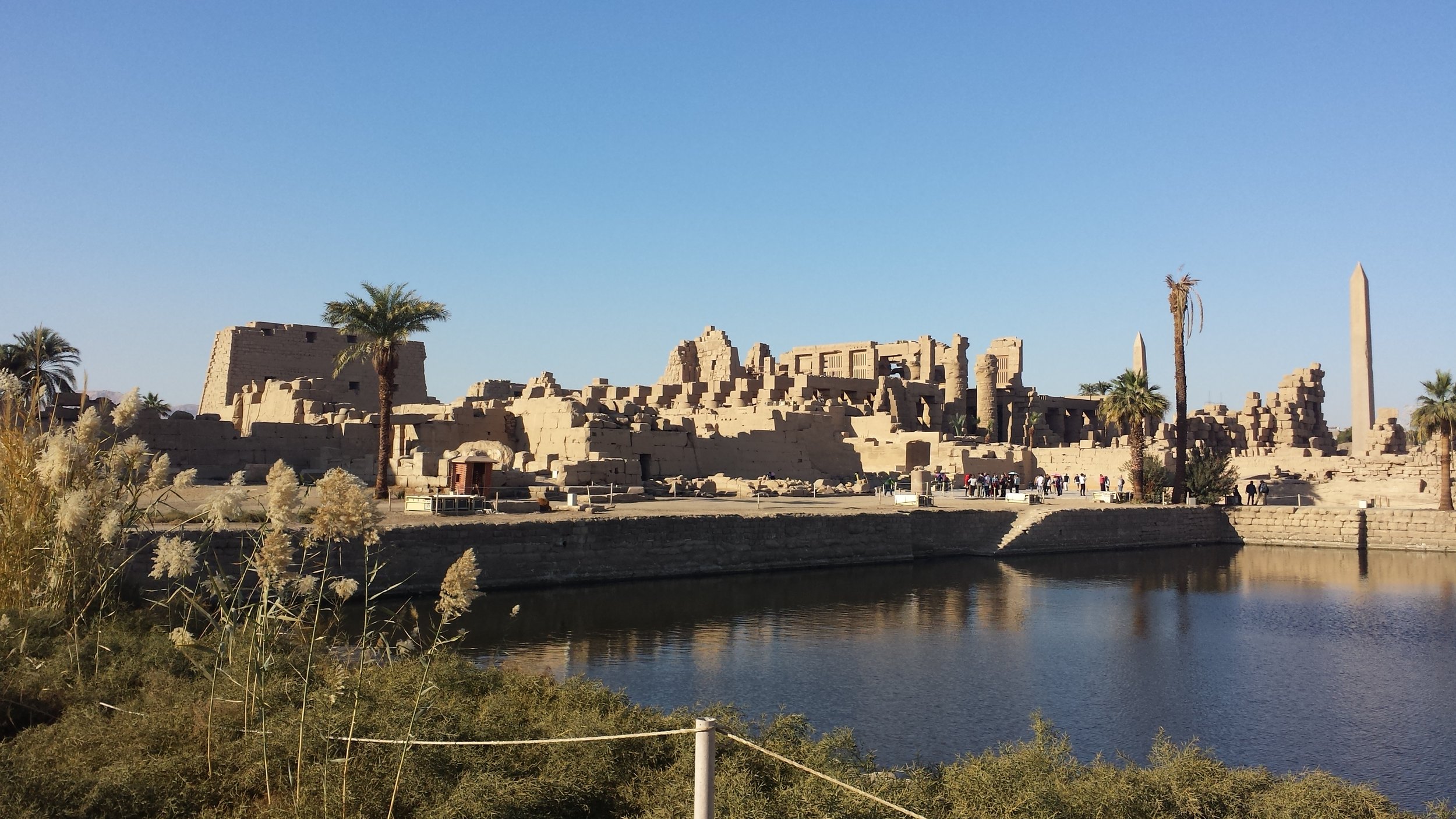A look at Karnak from the pool on its back side.