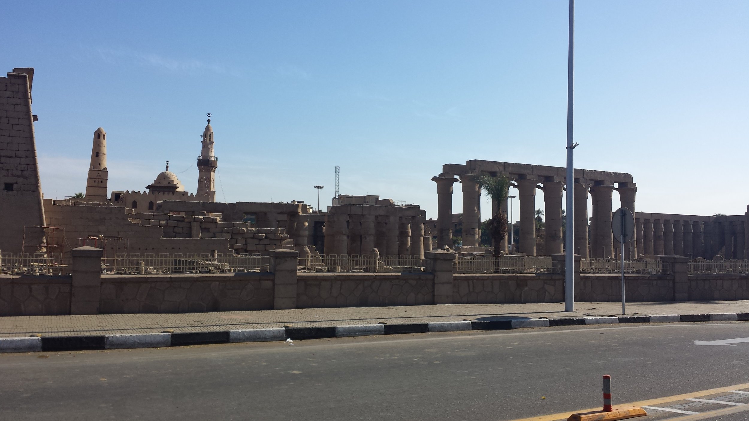 Luxor temple from the outside.