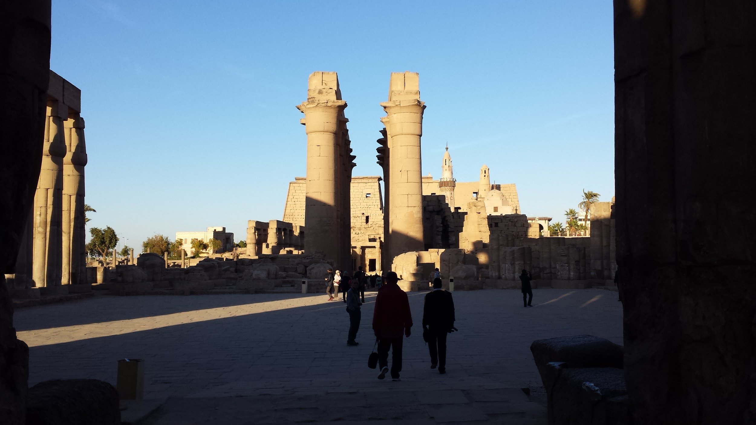 Walking back towards the entrance.