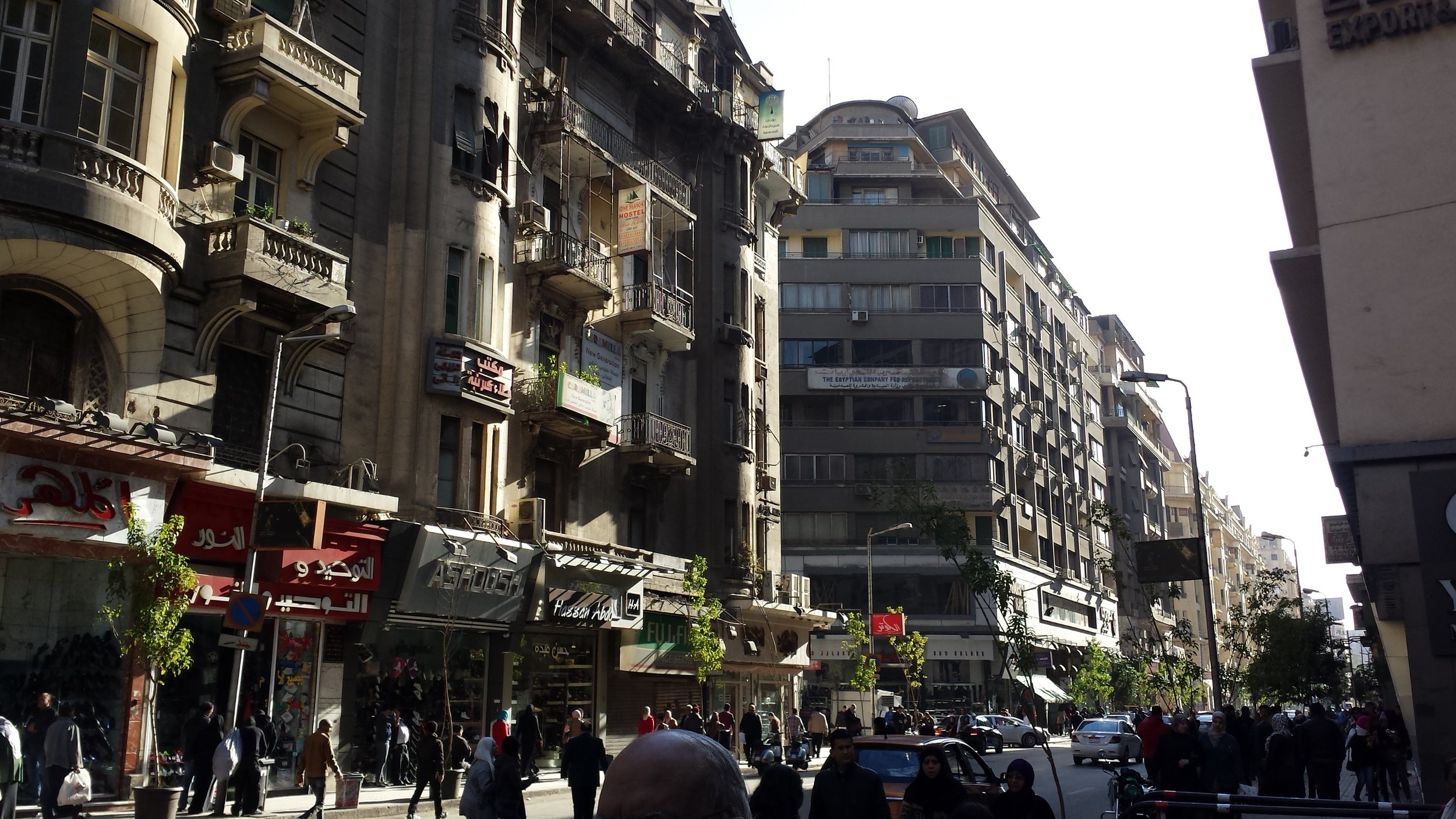 And then there are other streets in Cairo that don't have those vendors.