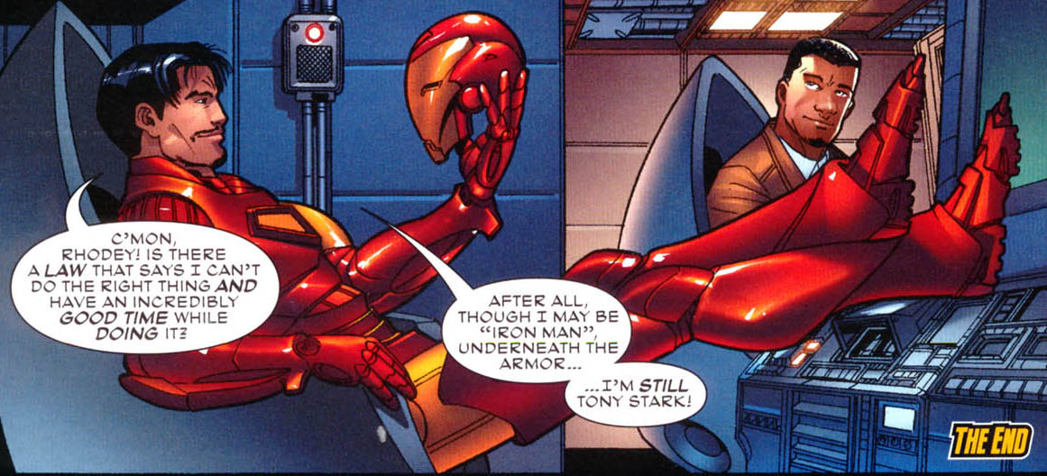 "And underneath Tony Stark, I am still a giant douche!"