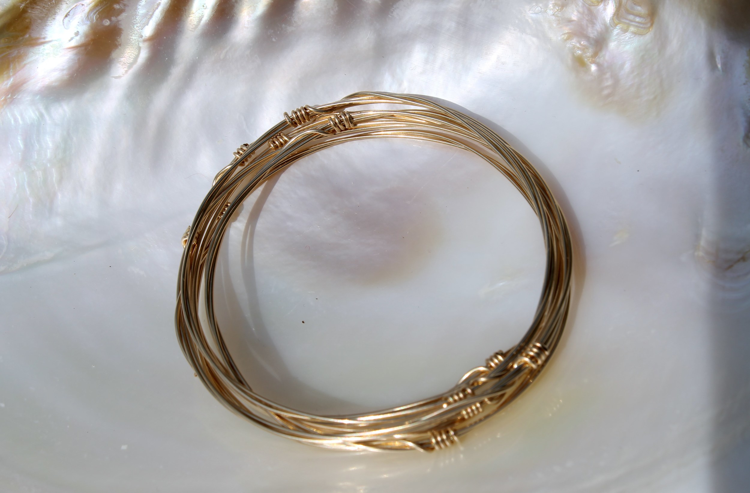 18K Gold Filled Bangle Bracelets