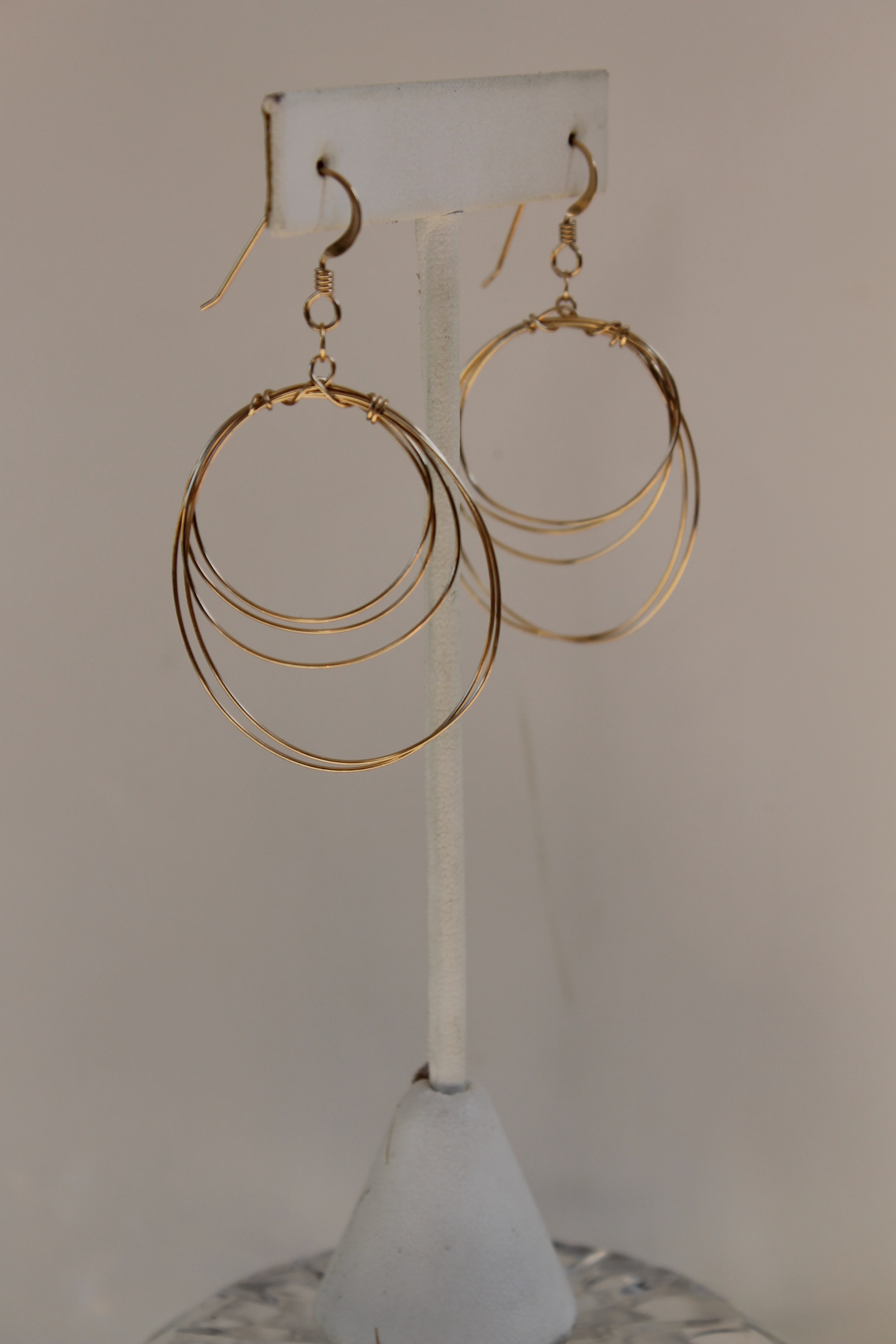 Small 18K Gold Filled loose wrap hoops