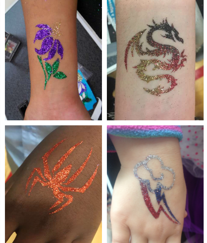 Glitter Tattoos Collage.png