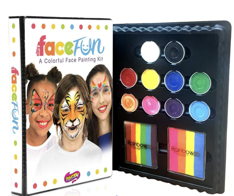 Rainbow Face Paint Kit - Face Paint Party Kit