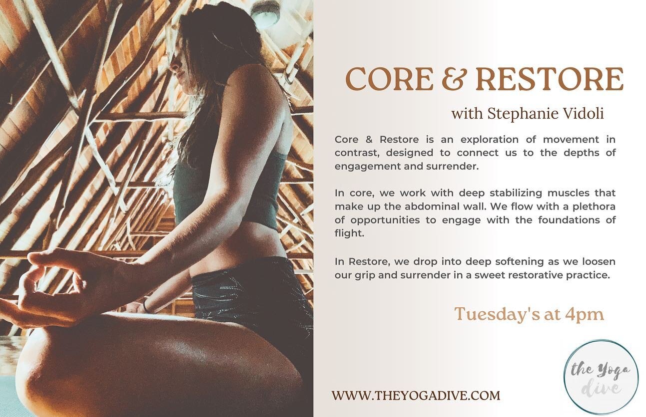 Don&rsquo;t y&rsquo;all forget it&rsquo;s Core &amp; Restore this afternoon at @theyogadive 

See you at 4pm

#yoga #grassvalley #nevadacity #movementmedicine
