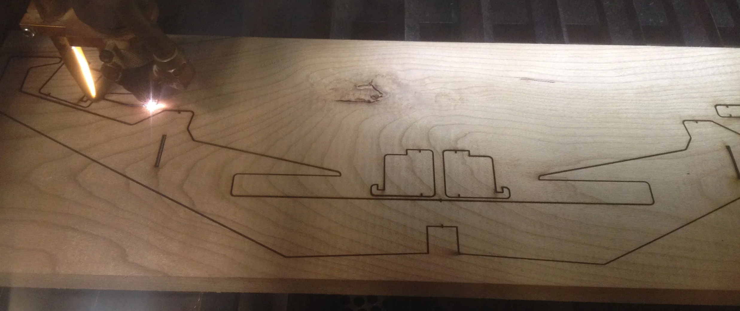 Laser cutting cherry furniture for beta-testers' prototypes