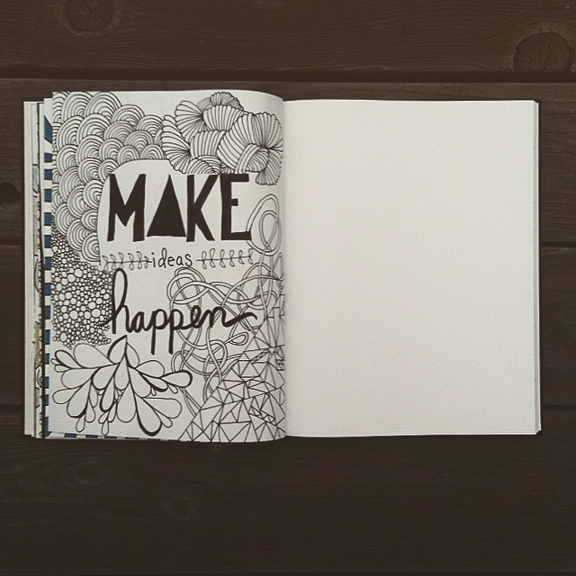 My journal :: I center myself at every AA meeting I attend by drawing in my journal. It helps to keep me in my seat, when every molecule in my body wants to bolt for the door.