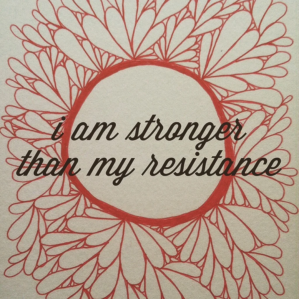 Mantra by Holly Glenn Whitaker of Hipsobriety.com Artwork pen + ink by me