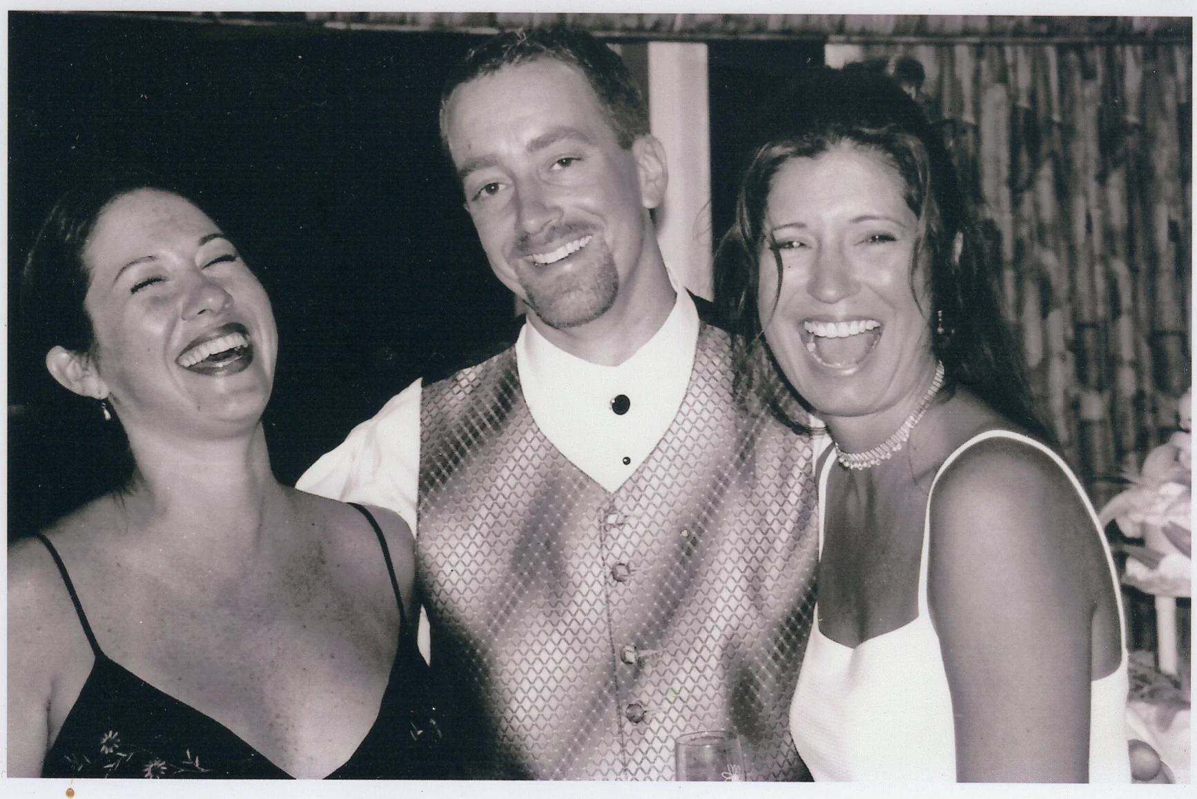 L-R: Me, Scott + Kacy on their wedding day in 2000