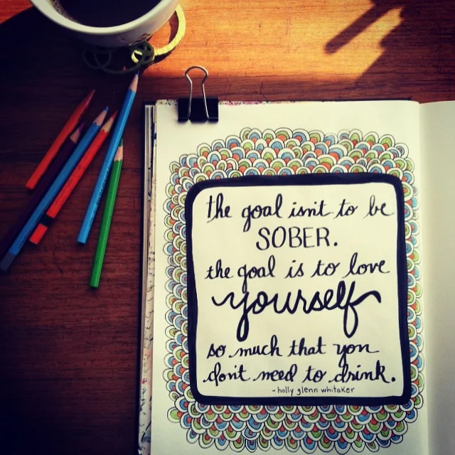 Artwork by me. Wise words from Holly - check out her Instagram feed (@hipsobriety) 