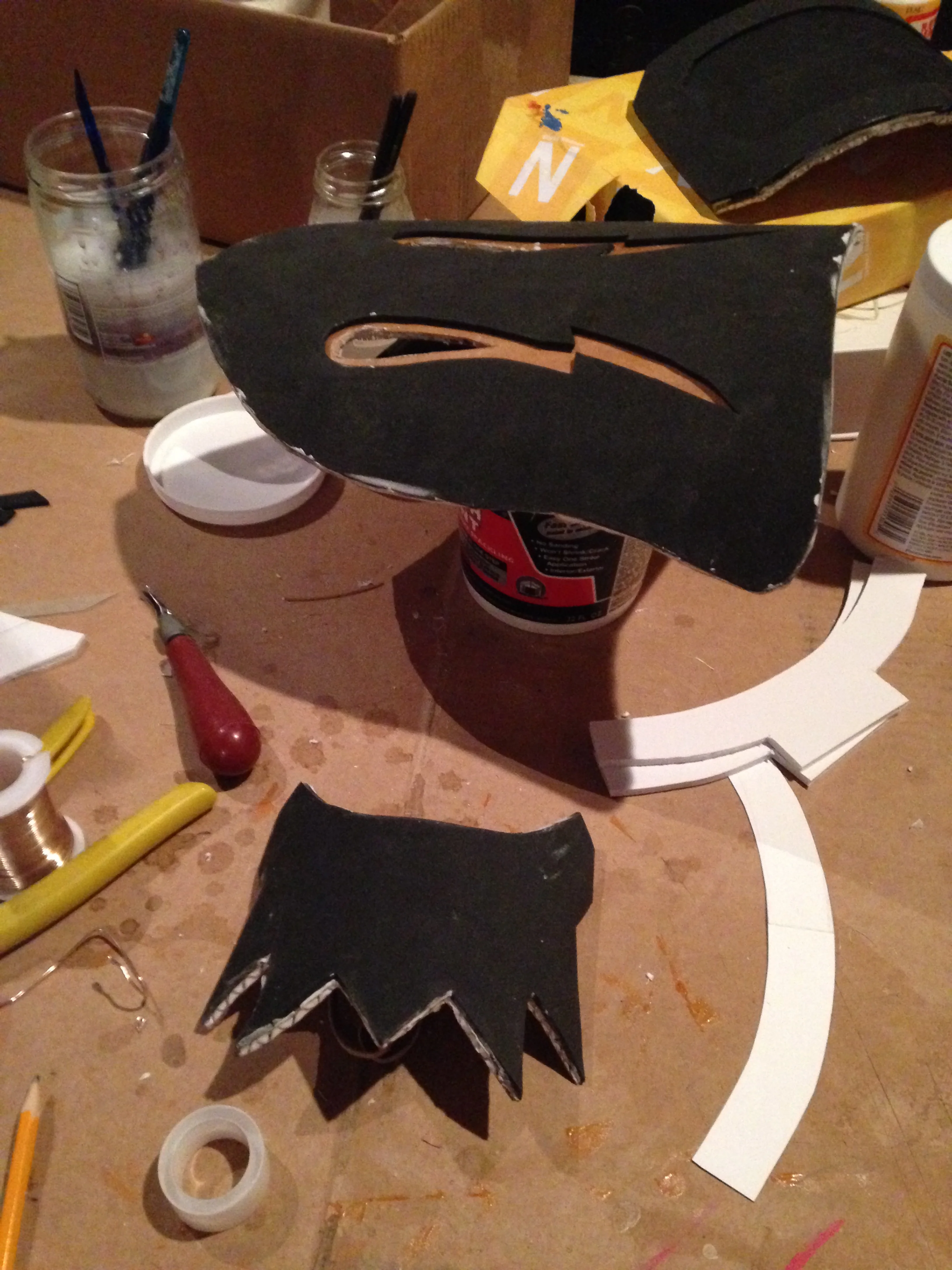 The jaw pieces are a bit more interesting of shapes, but are made in the same way as the other pieces.