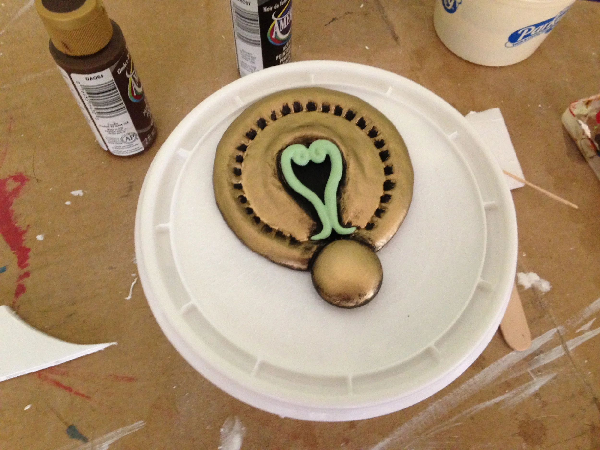 Some paint and the pendant is looking better!