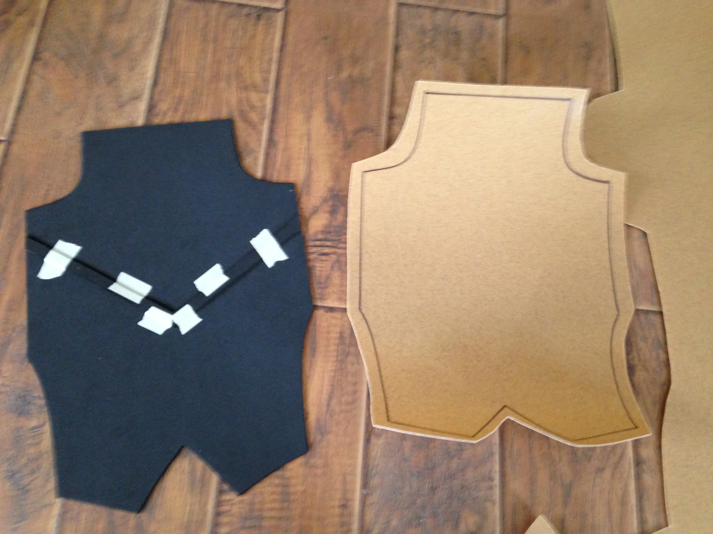 And some shin guards pre-construction...