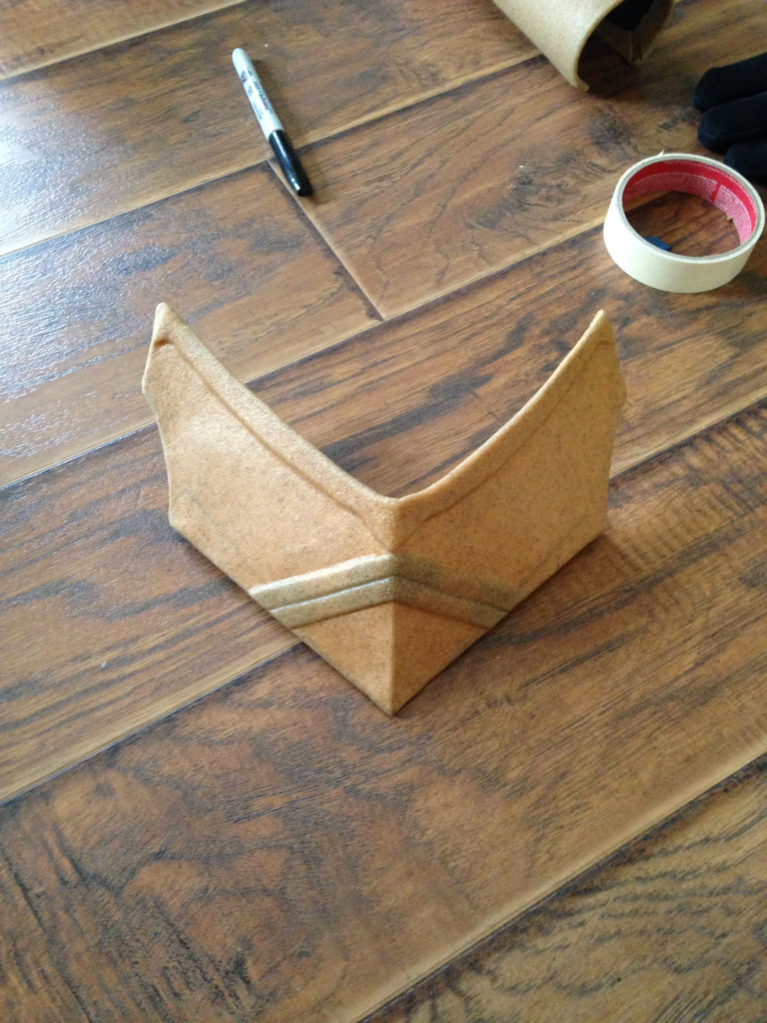 And the weird neck guard piece...