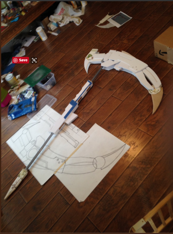 Ok yes, you're seeing the pattern with the nearly finished prop, but it's the only photo I could find >_<