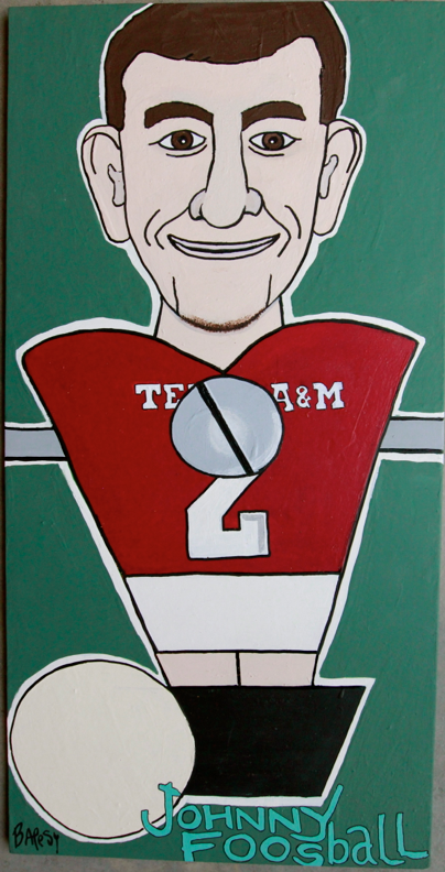 JOHNNY FOOSBALL / paint on wood / 320 SOLD