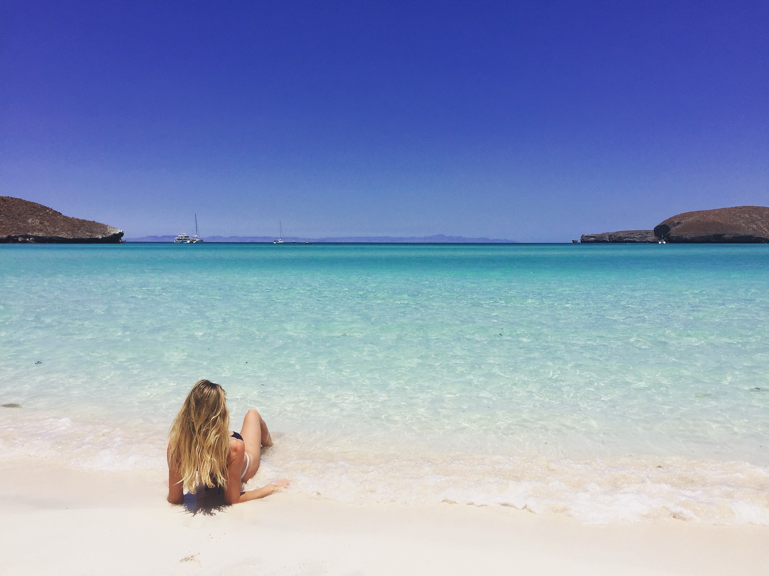 Our last stop to Balandra Beach. It is known to have manta rays because the water is so shallow and relaxed that you can walk out as far as the island!