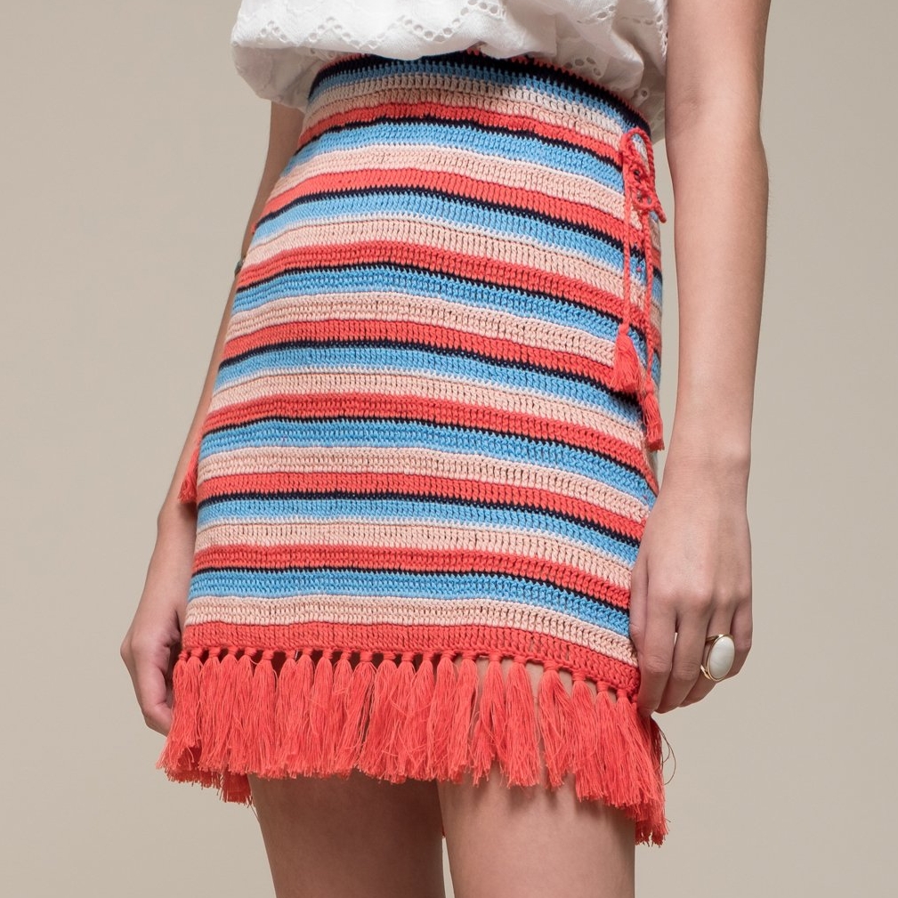 Knit Striped Skirt