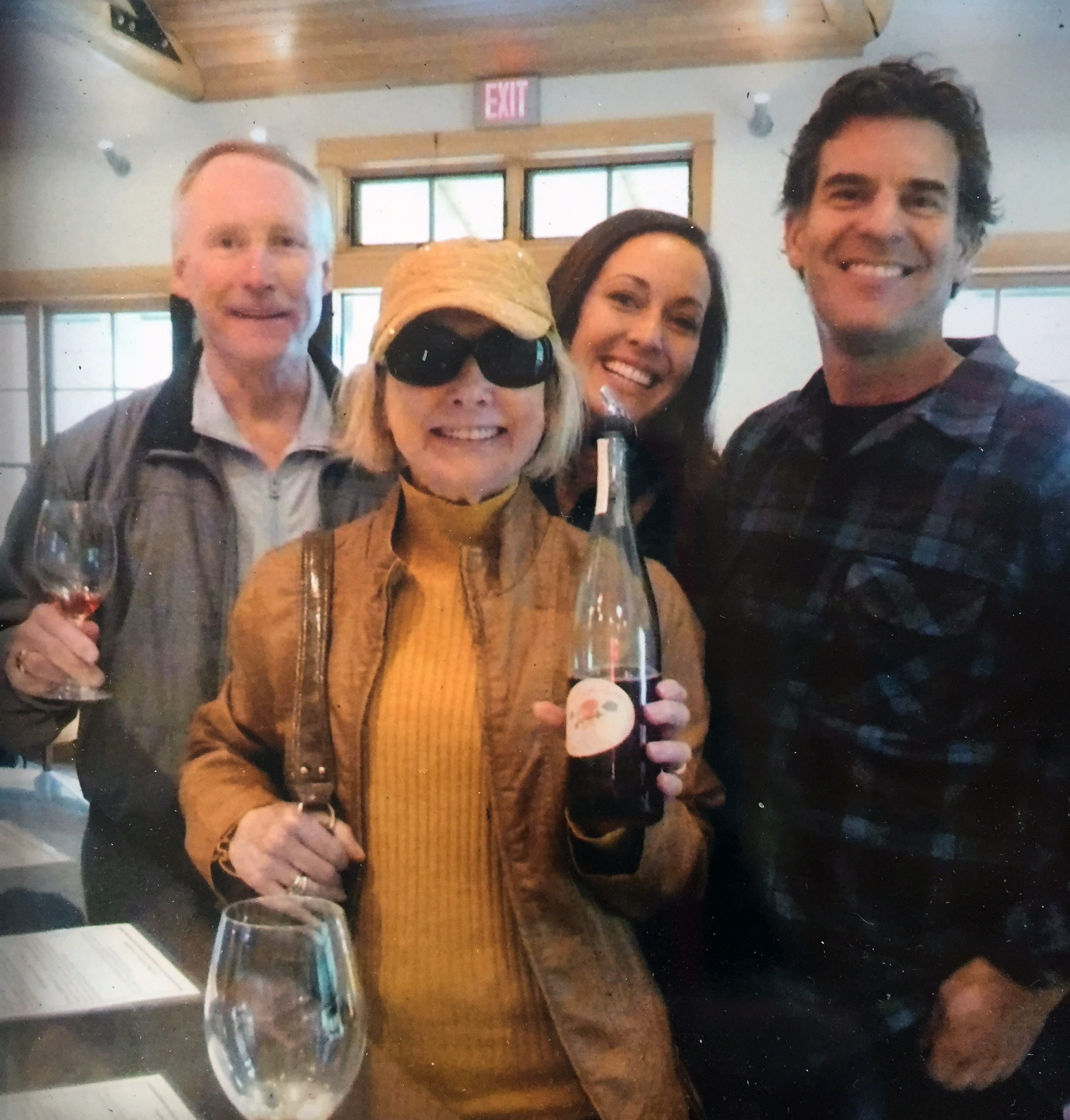 Mark and Tillie visiting the Kivels in Southern Oregon. Picture taken at Red Lily Vineyards.