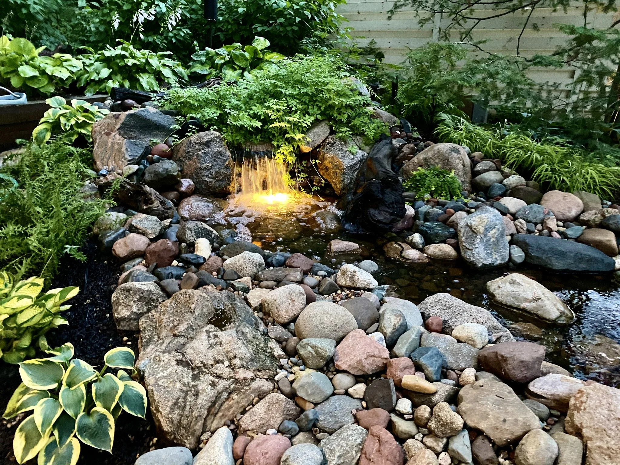 Golden Valley Waterfall and Pond Before & After