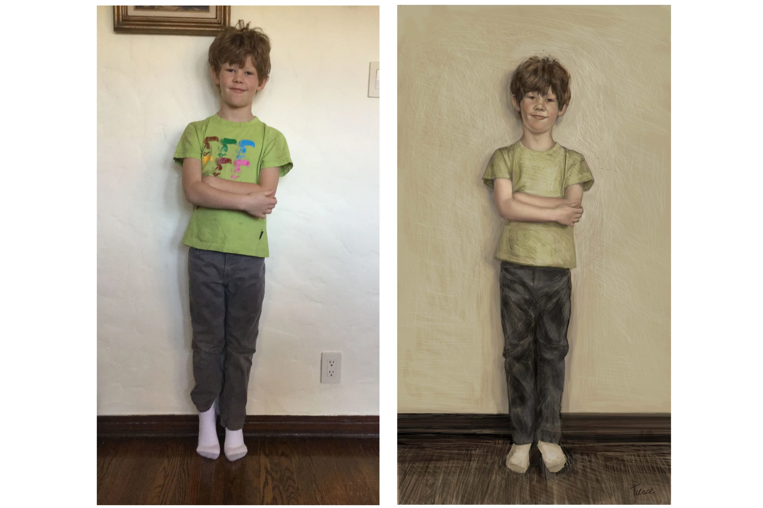 Photograph and Painted Portrait by Nathalie Tierce