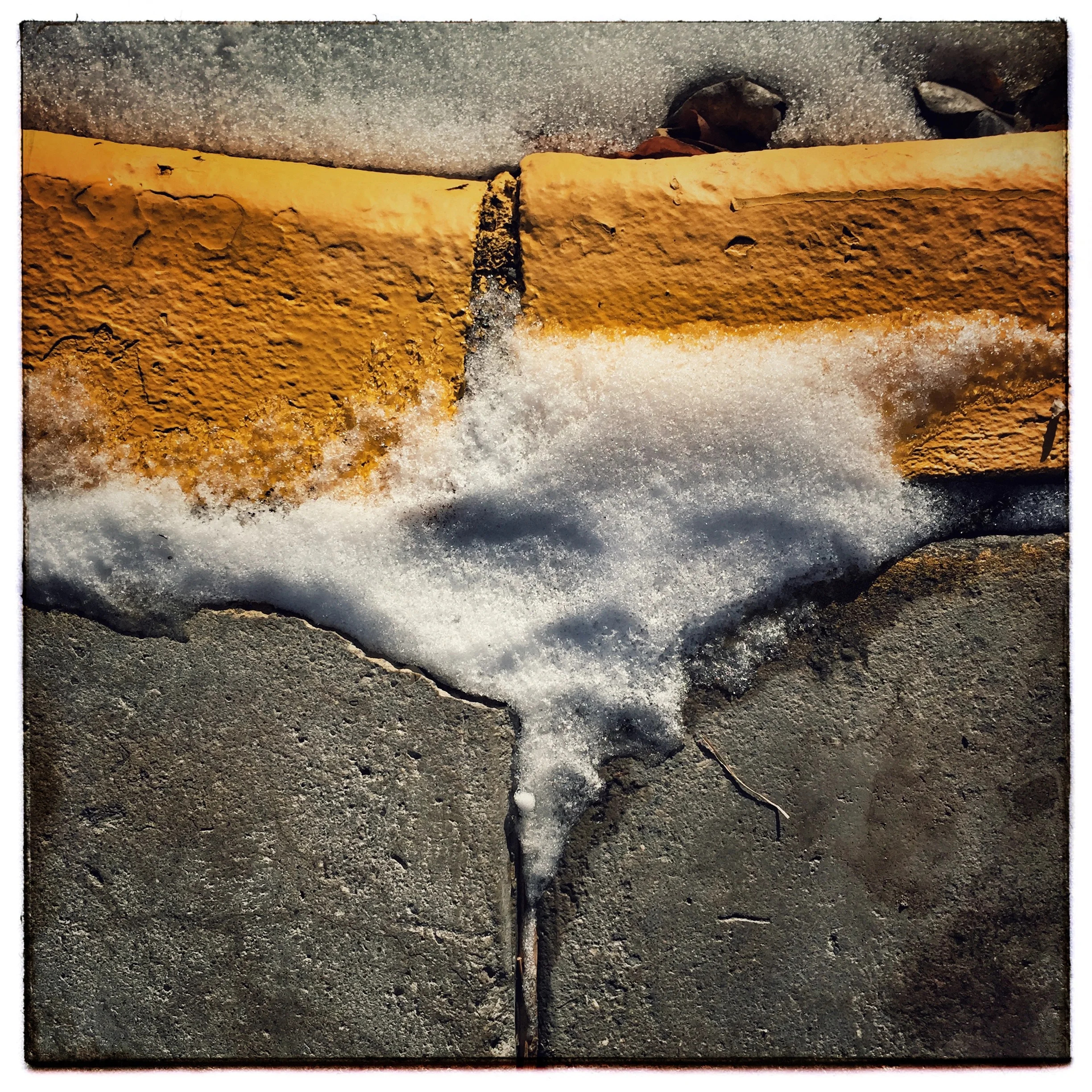 Curb in Winter Detail